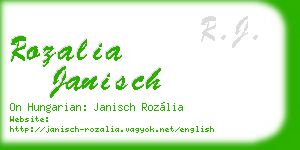 rozalia janisch business card